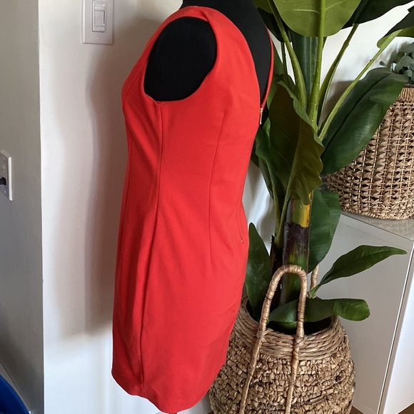 Zara Orange Sleeveless Dress Mid-Length - Picture 7 of 9